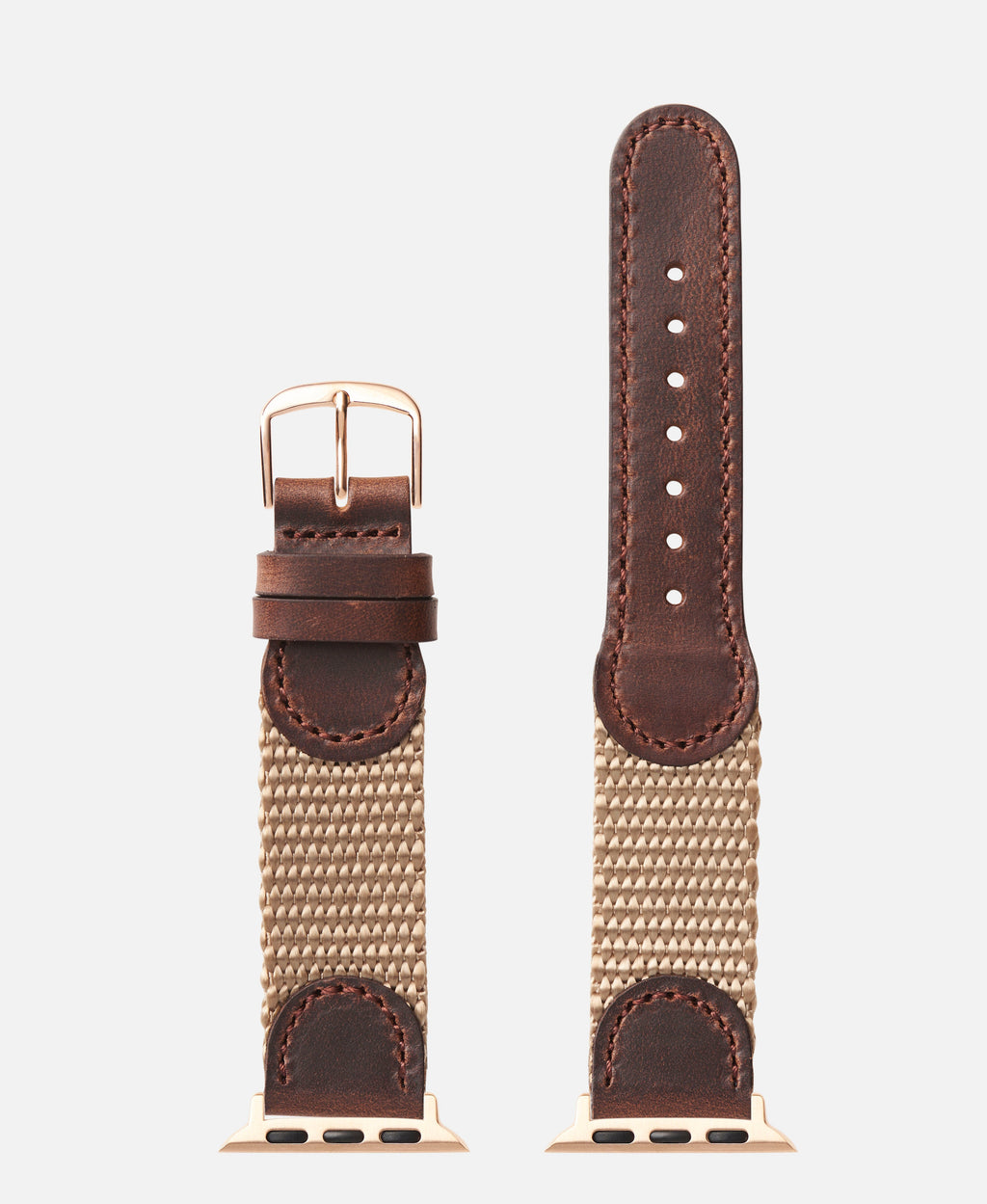 Sand Rose Swiss Army Style Leather Apple Watch Compatible 38mm/40mm Watch Band