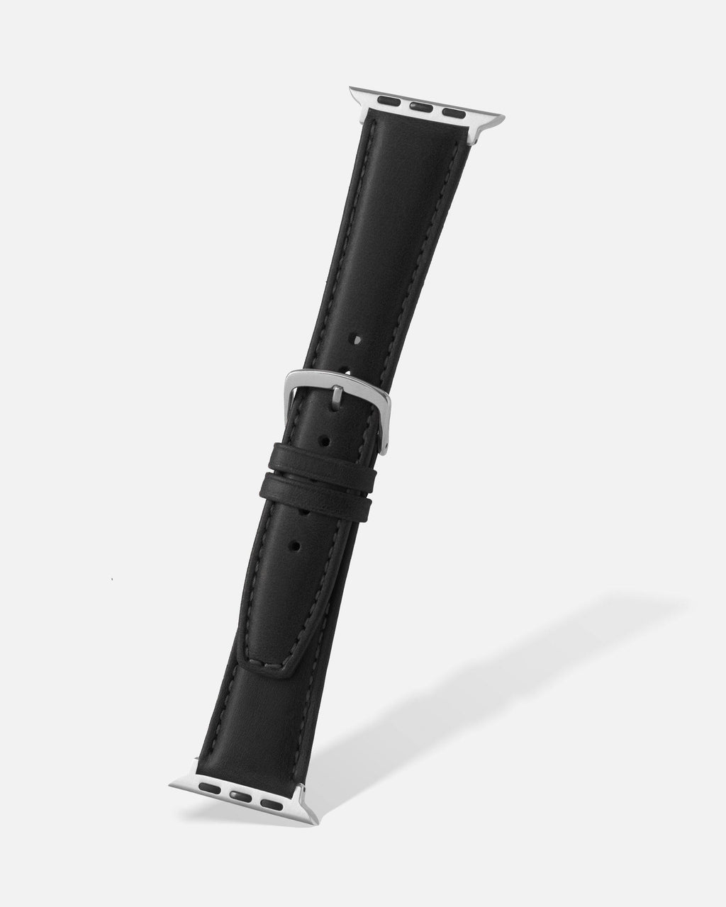 Black Genuine Oil Tan Leather Apple Watch Band
