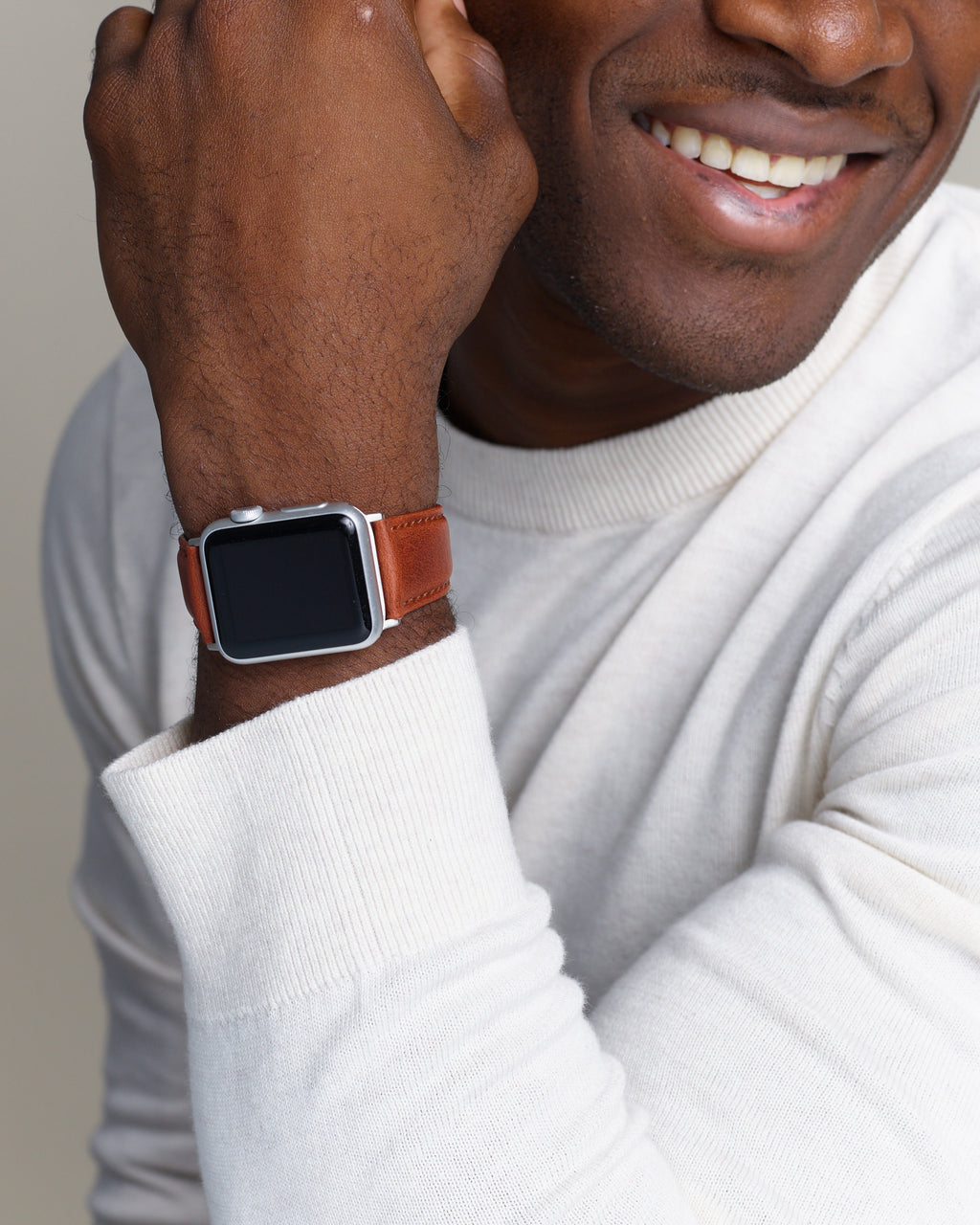 Apple watch cheap tan leather band