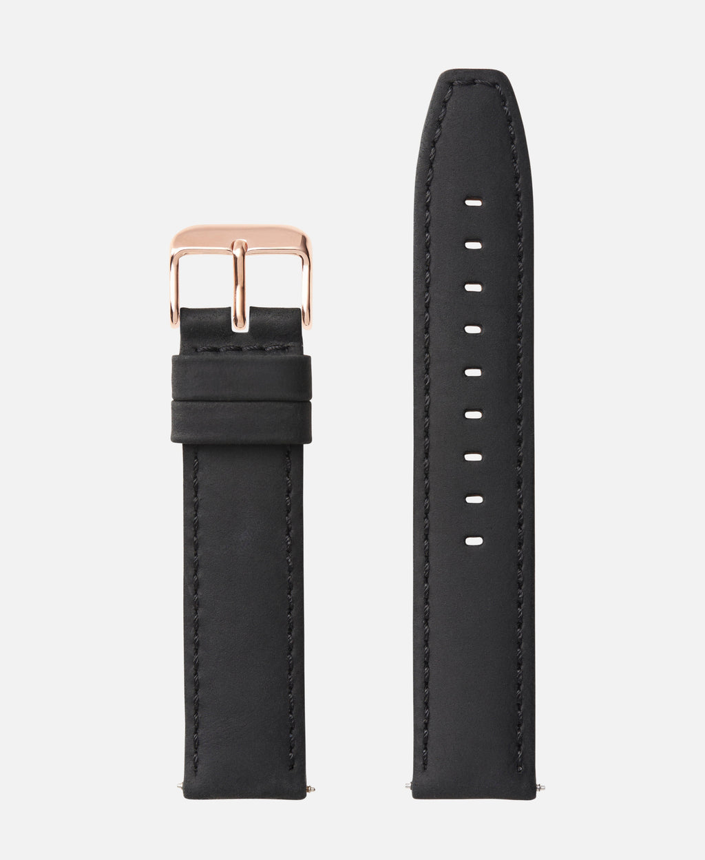 Black Color Distressed Crazy Horse Traditional Watch Band