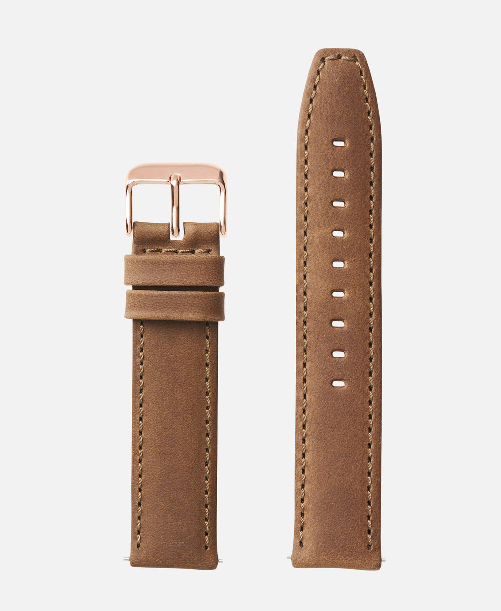 Olive Color Distressed Crazy Horse Traditional  Watch Band