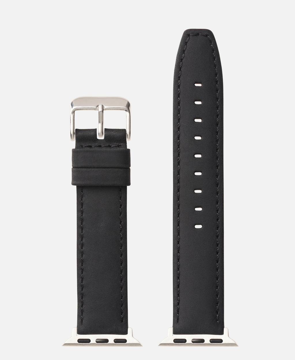  Apple Watch Compatible Black Color Distressed Crazy Horse Watch Band 38mm/40mm
