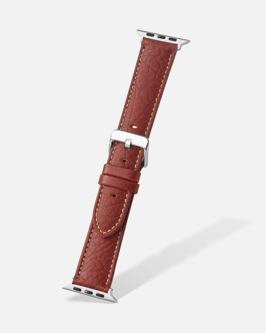 Tan Shrunken Grain Leather Apple Watch Band