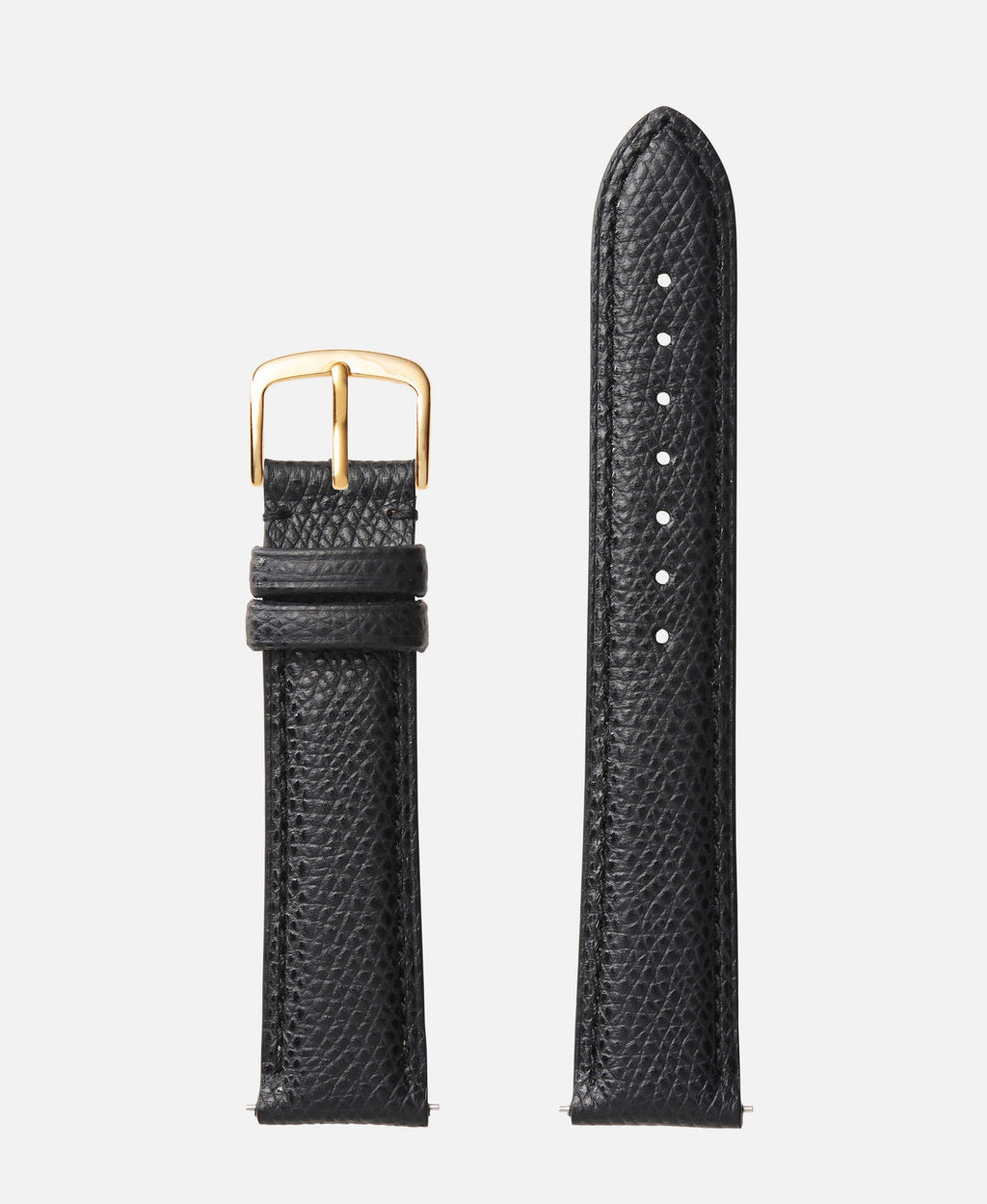 Black Genuine Hèrmes Leather Watch Band