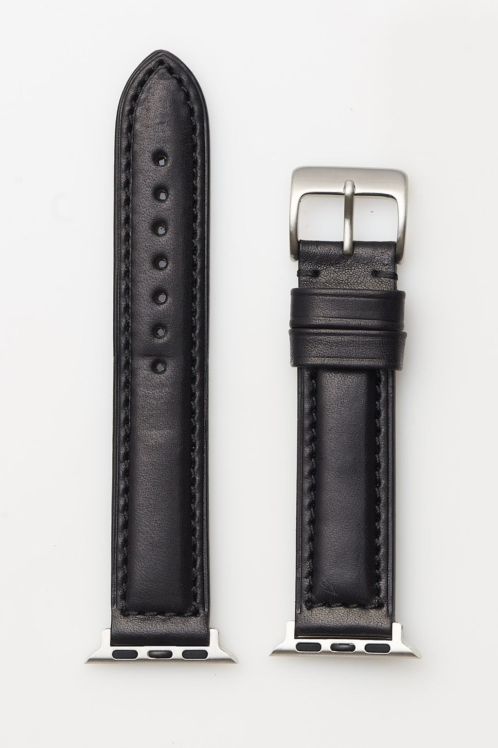 Black Genuine Aniline Leather | USA Made - Apple Watch Compatible - H2043