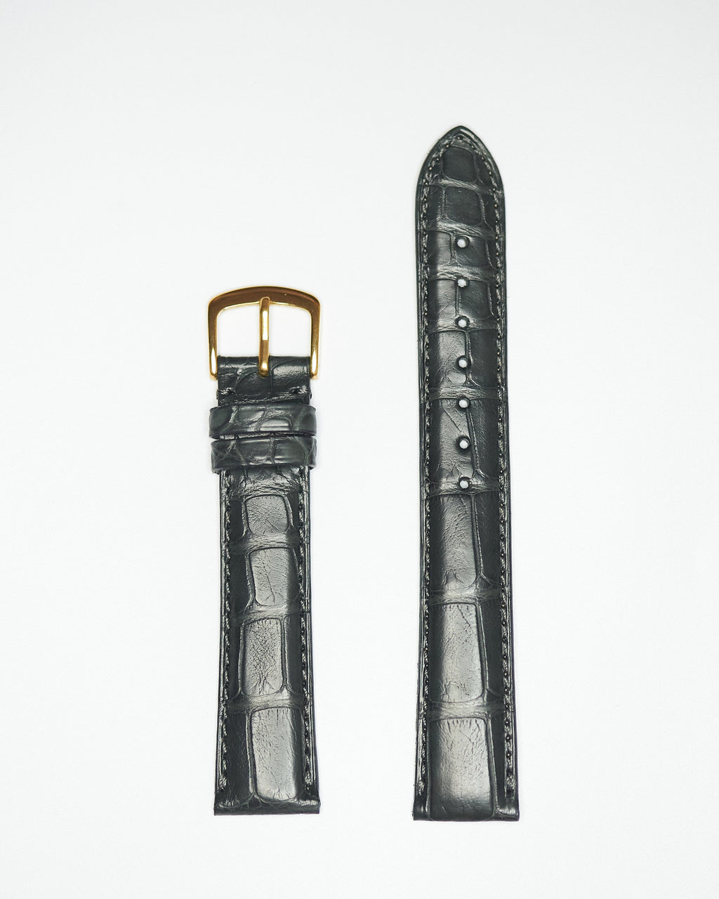 Grey Genuine Matte Alligator - Medium Padding | USA Made - Traditional - H2005